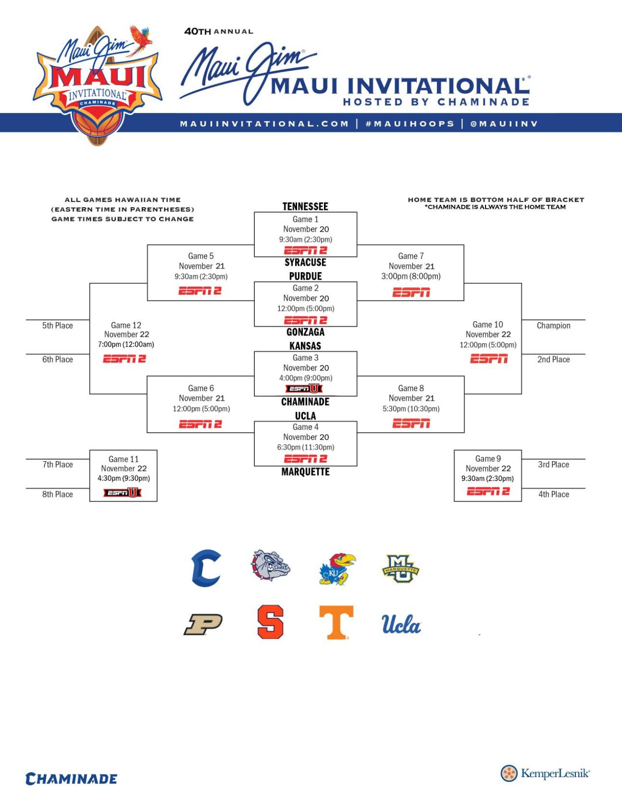 Gonzaga Facing Purdue In Round 1 Of The Maui Invitational | News | Kxly.com