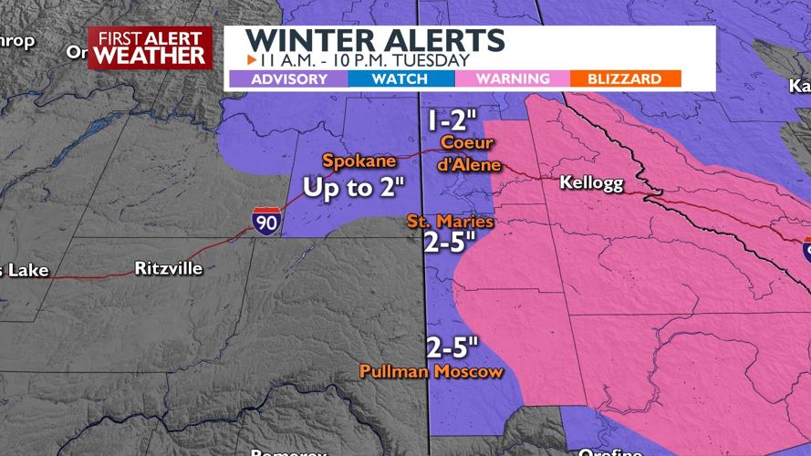 ⚠️Snowy Tuesday! A Winter Weather Advisory for snow & gusty winds ...