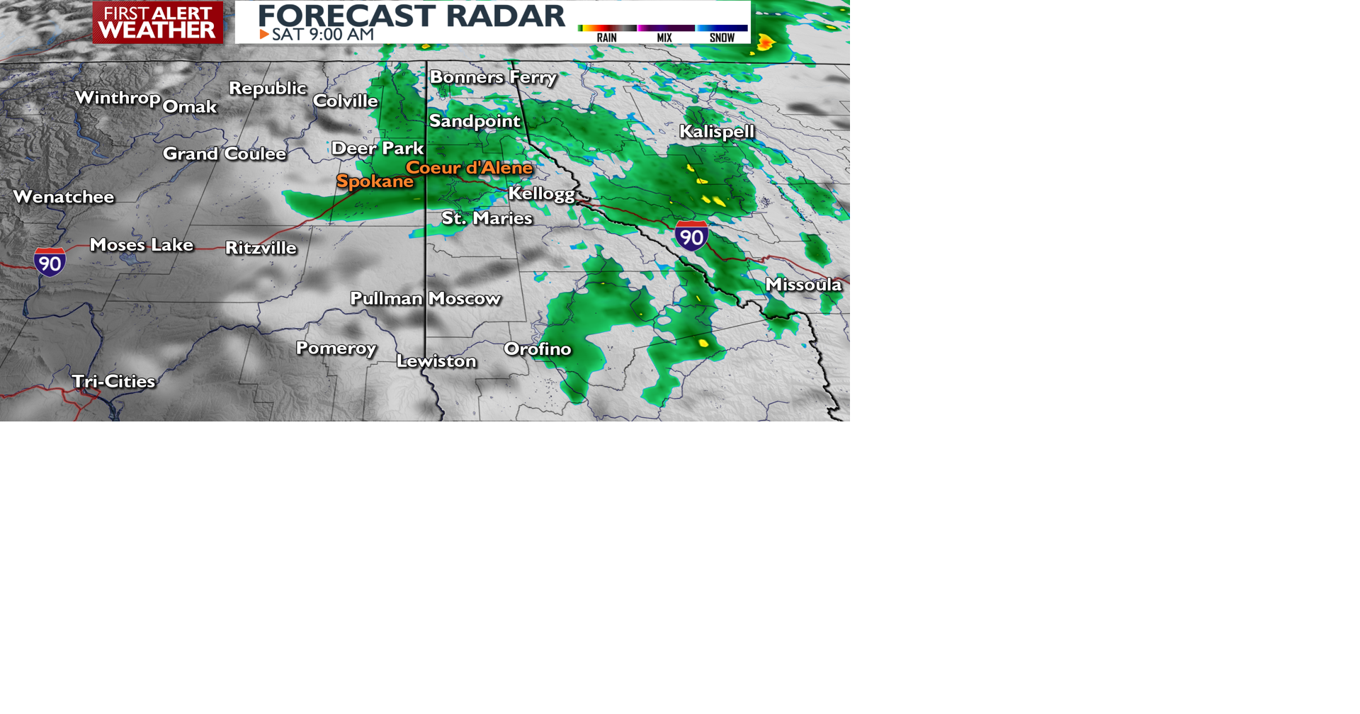 Showers may start your Saturday in Spokane, but sunshine returns by the ...
