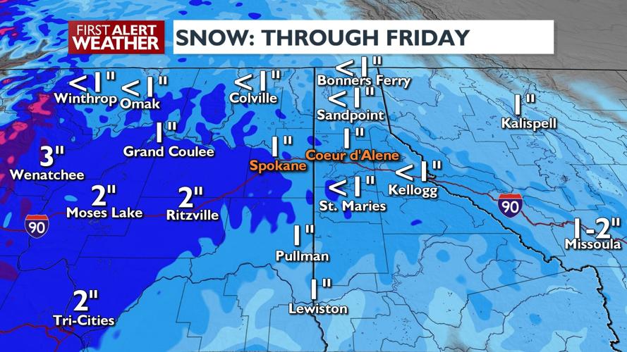 ️FORECAST UPDATE: Only up to 1" of snow for Friday morning commute in ...
