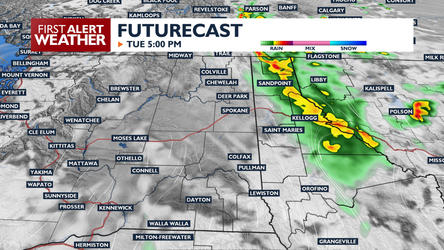 Cooler Tuesday with more chances for showers and storms ☔ | News | kxly.com