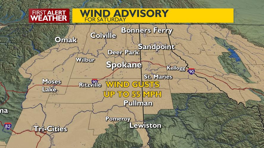 🚨WEATHER ALERT DAY: 45 to 55 mph wind gusts Saturday morning between ...