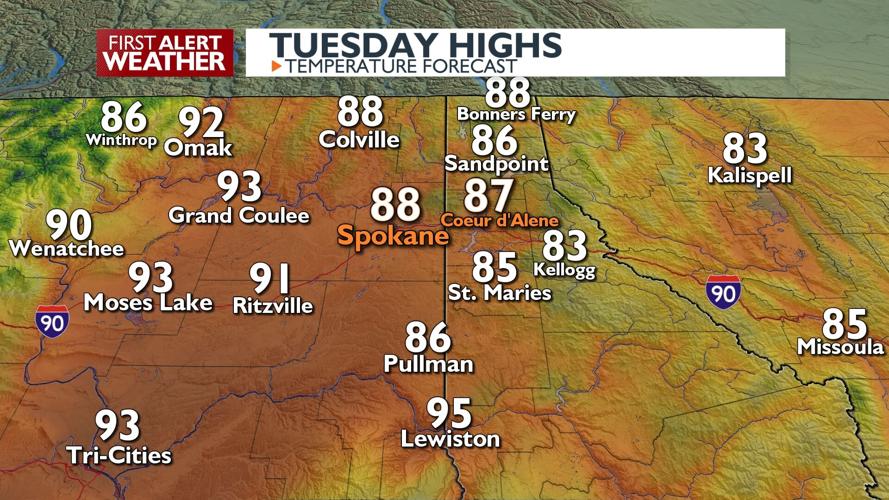 Get ready for a BIG change! Highs in the upper 80s Tuesday before a 20 ...