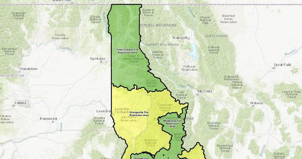 Fire restrictions lifted across Idaho panhandle