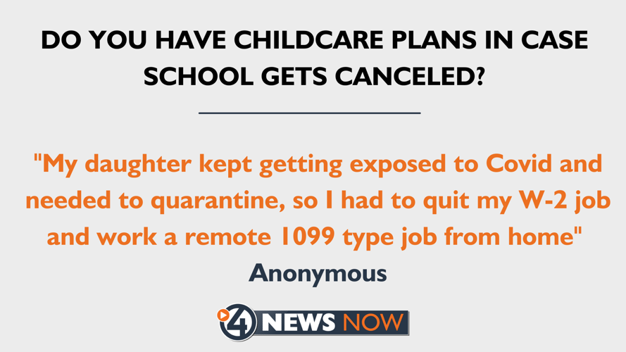 Parents share concerns about childcare should school close because of ...