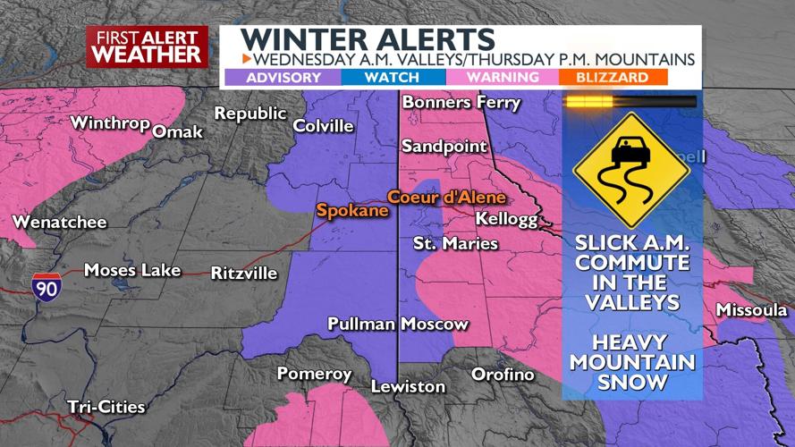 ️Snow overnight turning to rain for a slushy Wednesday morning commute ...