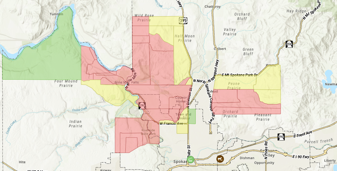 Wildfires in Spokane: some evacuation orders downgraded to Level 2 (BE SET) as blazes continue to burn