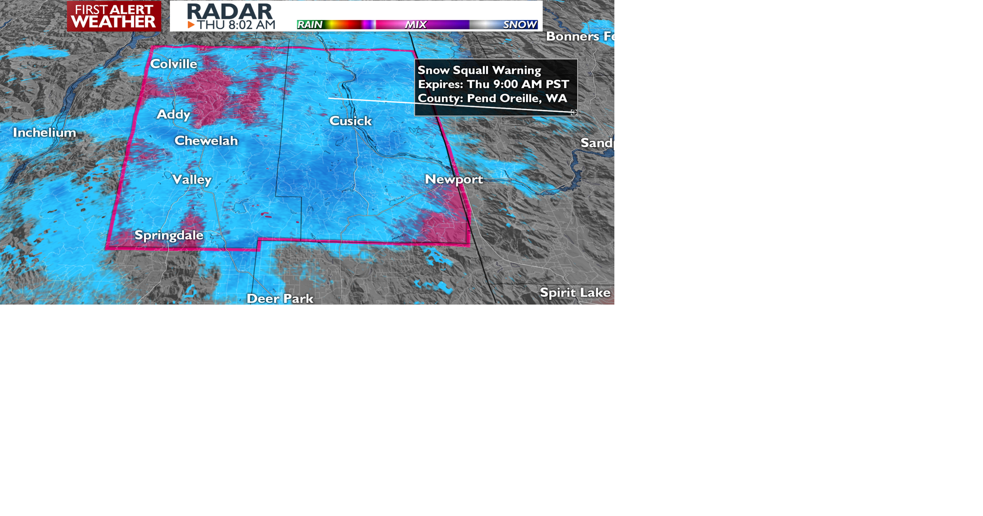 Snow Squall Warning in Stevens and Pend Oreille Counties | Weather ...