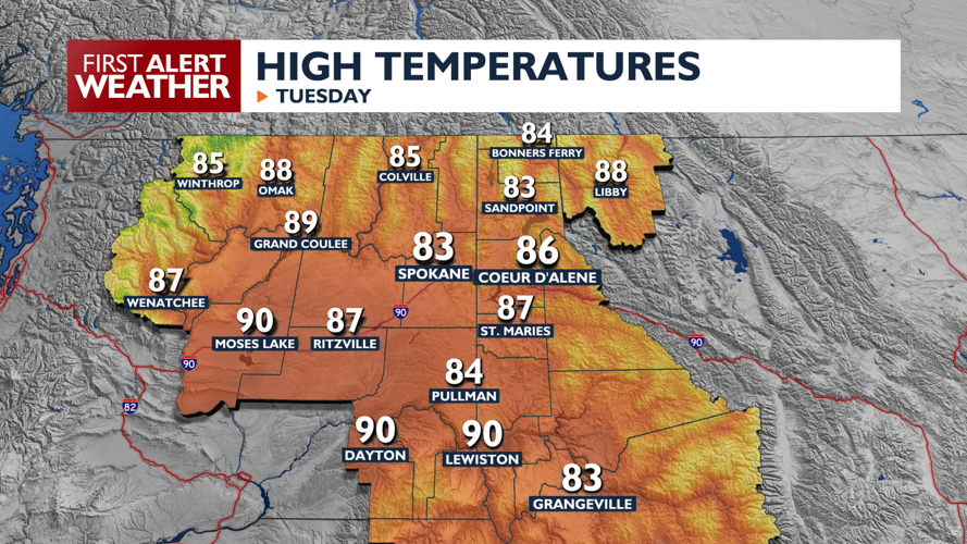 Toasty Tuesday before rain and wind tomorrow 🌧️🌬️ | News | kxly.com