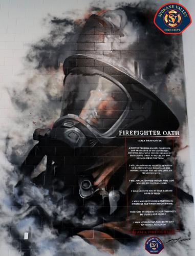 WATCH: Spokane Valley Fire Department shows off new mural | News | kxly.com