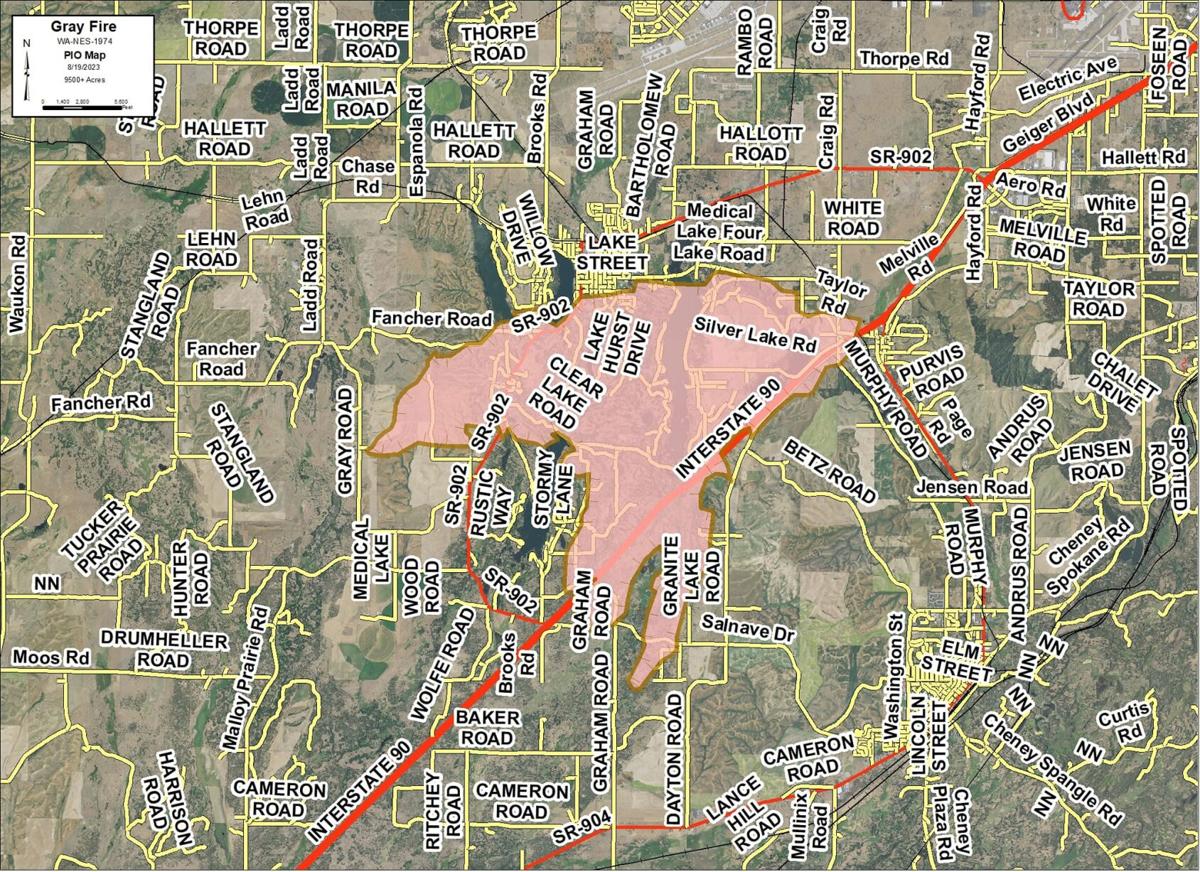 SCFD 3 Medical lake Fire map