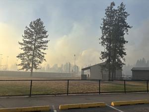 Dwight Merkel Sports Complex catches fire in 3,000-acre Old Trails Fire, according to Spokane Police