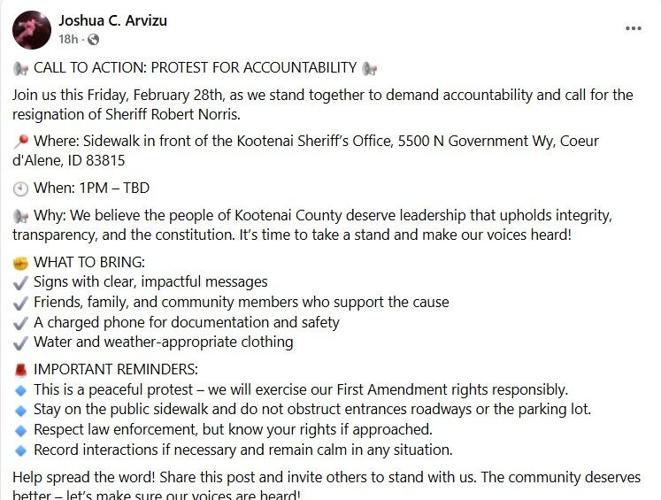 Group calls for the resignation of Kootenai County Sheriff in 'protest ...