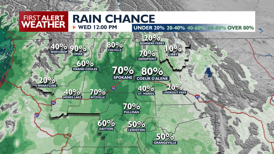 Wet Wednesday with rain and mountain snow ☔☔☔ | Local News | kxly.com