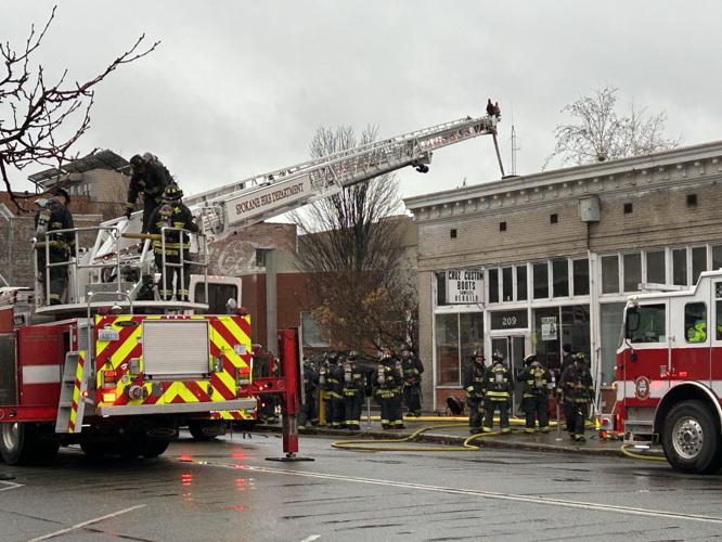 Firefighters respond to flames at vacant business in downtown Spokane ...