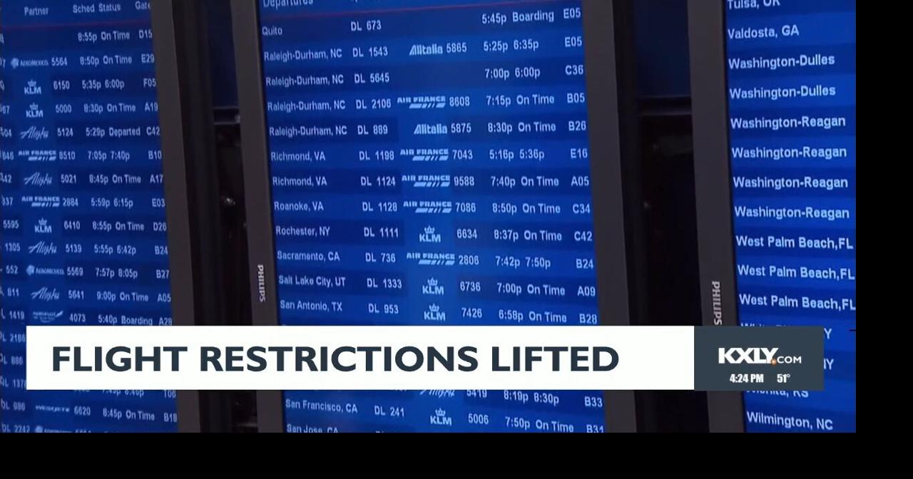 Flight restrictions lifted | Video | kxly.com