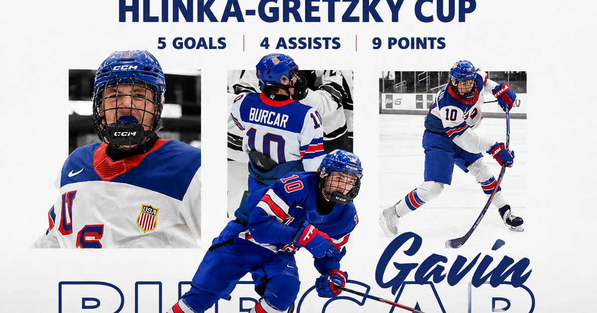 Burcar leads Team USA in scoring at Hlinka-Gretzky Cup