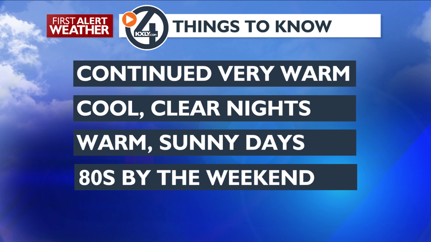 Another sunny day with temperatures nearing 80 degrees – Mark ...