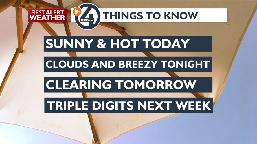 Sunny and hot today with possible thunderstorms Friday – Mark ...