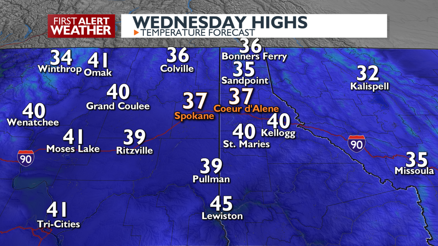 Very light showers today and drier Thursday, snow this weekend - Mark ...