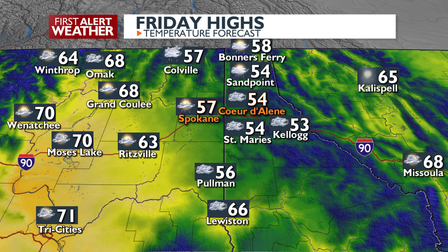 Drying out Friday afternoon before a wet weekend☔☔ | Local News | kxly.com