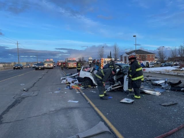 Multiple people injured in three-car crash on Highway 2 | News | kxly.com