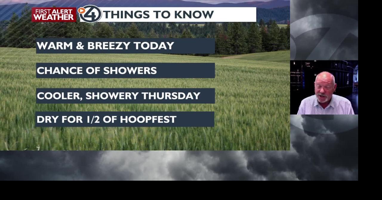 Clouds and very warm today, cooler with showers for Thursday - Mark ...