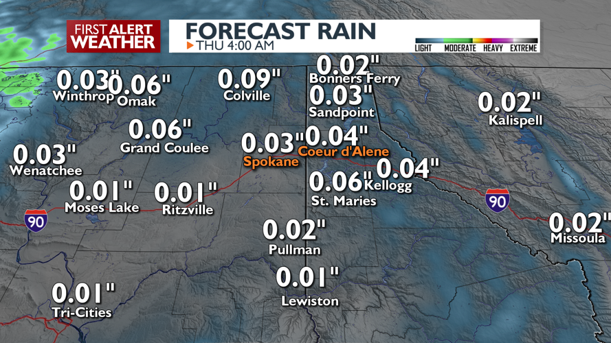 Very light showers today and drier Thursday, snow this weekend - Mark ...