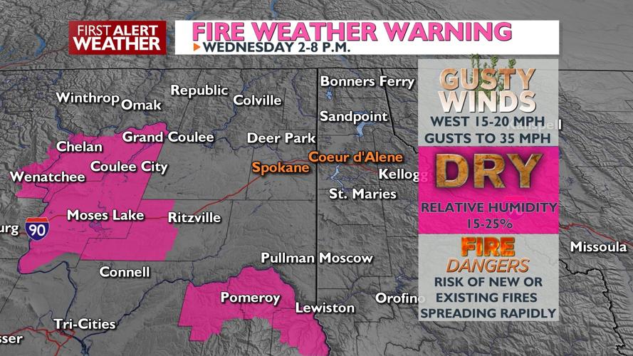🍃Wednesday's wind and dry conditions heighten fire risk before weekend ...