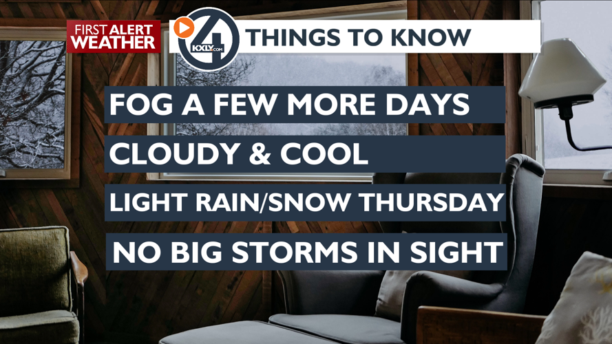 A few more days of fog and cloudy conditions – Mark | Forecast | kxly.com