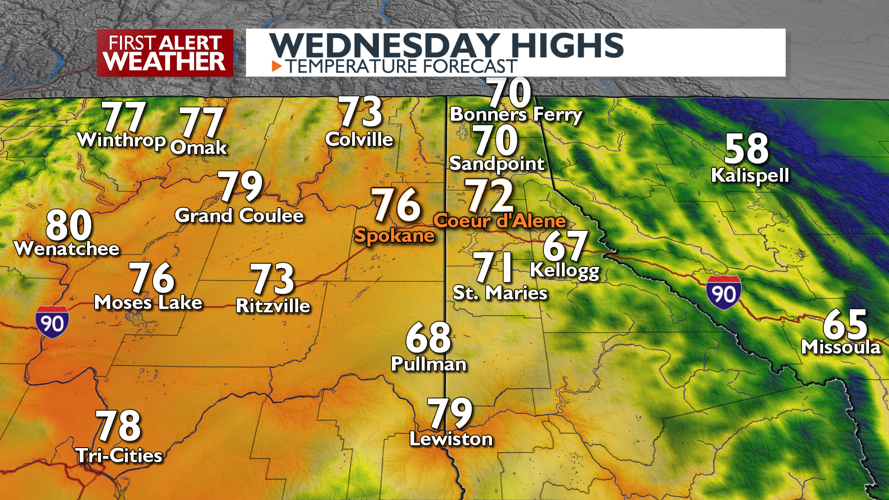 Cooler today, then warming just in time for Labor Day Weekend ...
