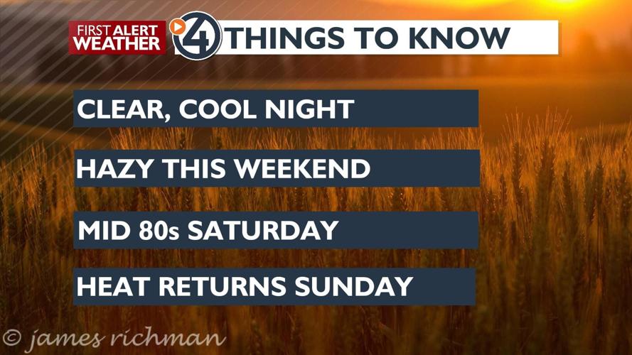 Enjoy a cool, clear Friday night before the next warming trend kicks