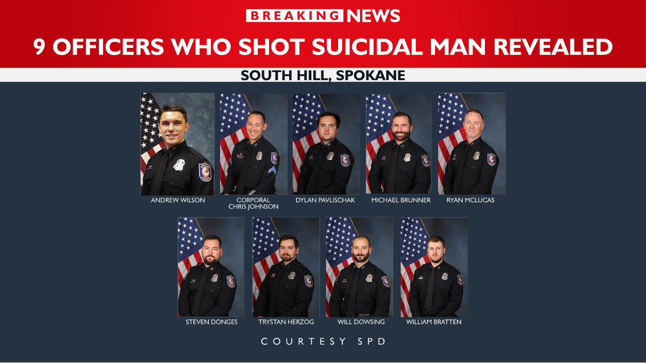 Nine Spokane Police Officers Who Shot Man On South Hill Identified ...