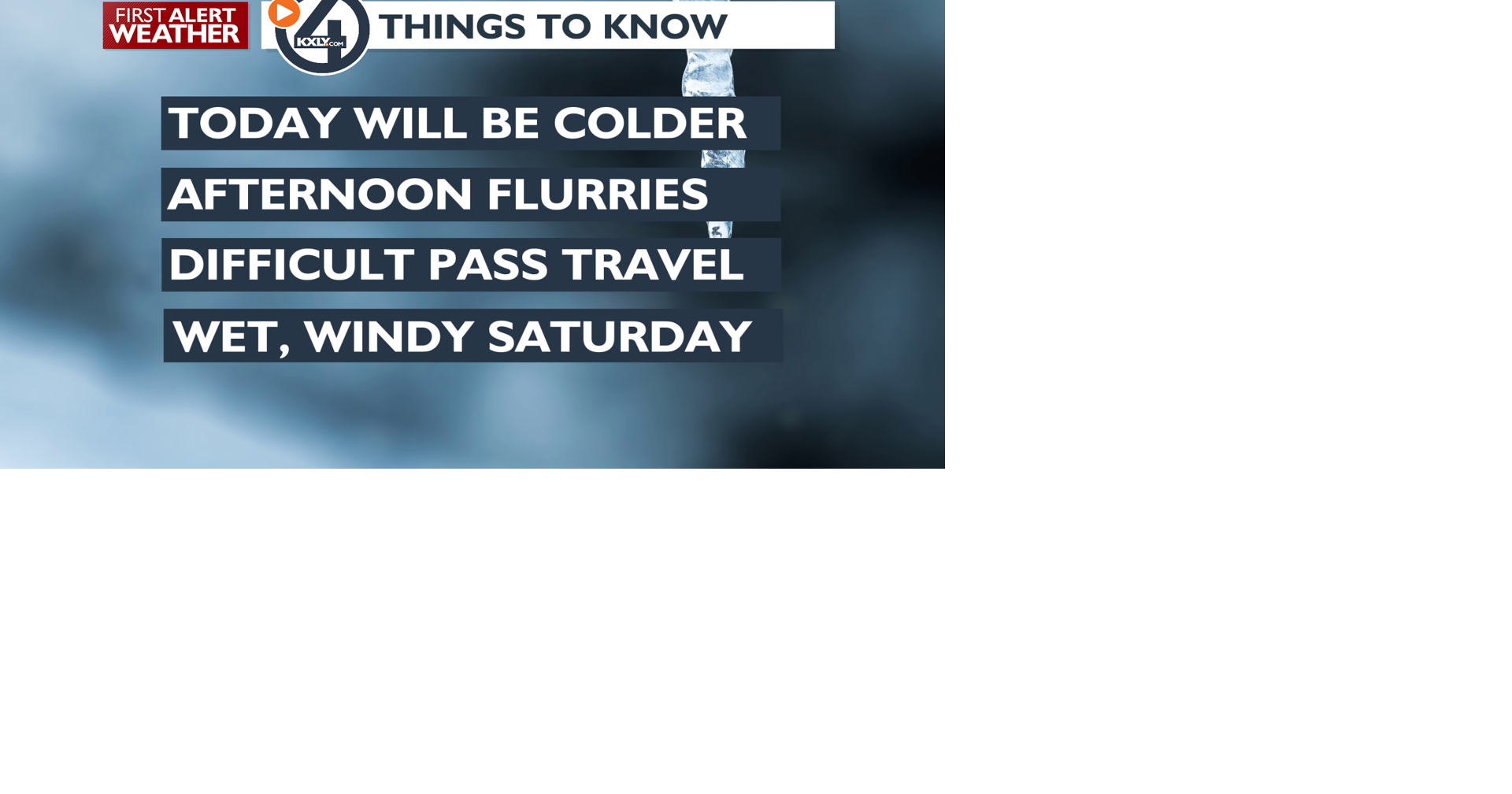 Cold temperatures and snow flurries expected Thursday – Mark | Forecast ...