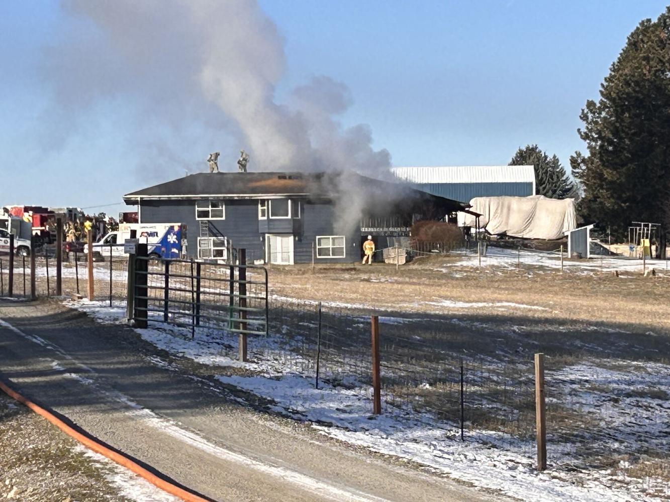 No one injured in house fire north of Spokane Valley | News | kxly.com