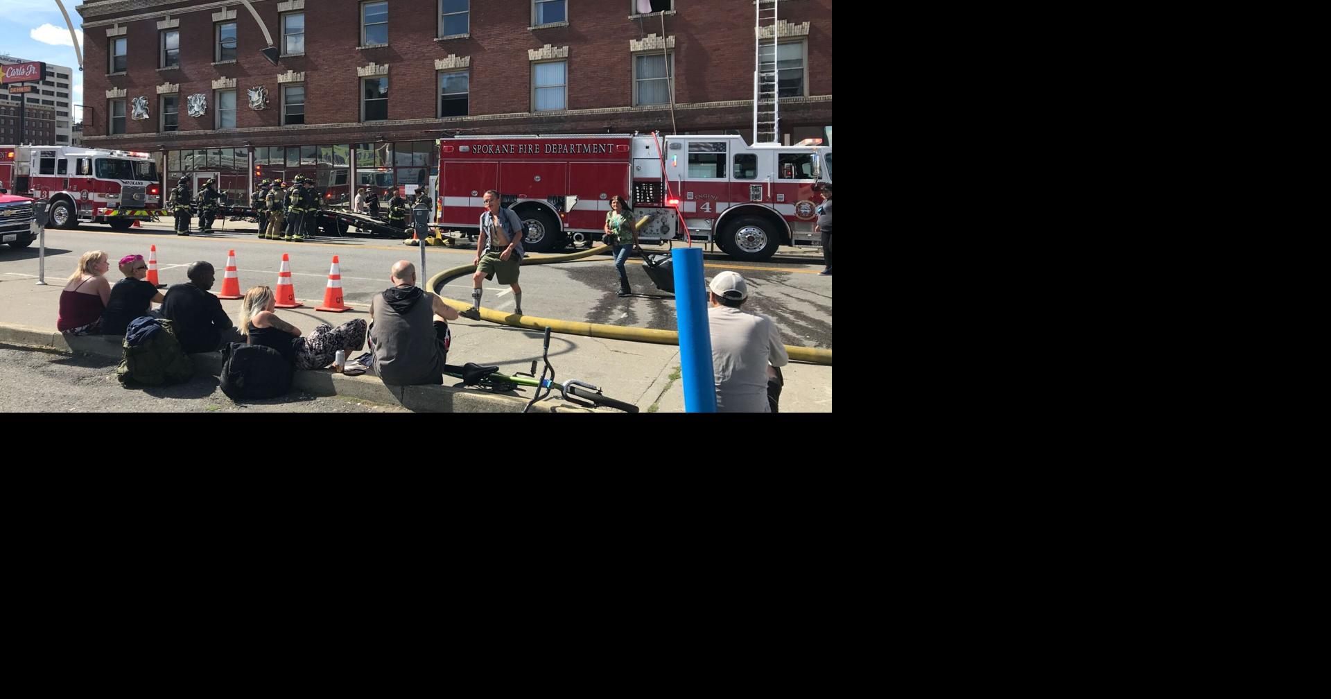 Crews extinguish fire in third floor of downtown Spokane apartment ...