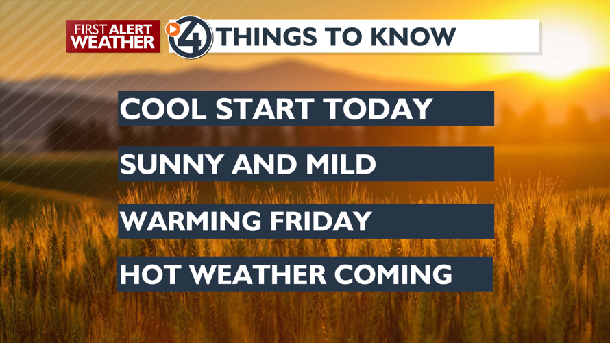 Sunny and mild today, heating up for the weekend - Mark | Weather ...