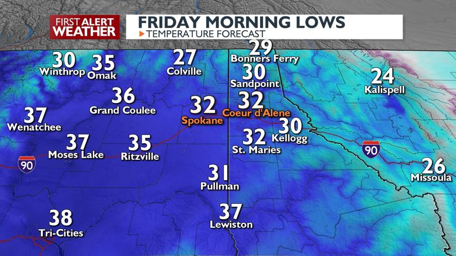 😎Sunny! but chilly and breezy for Friday - morning lows around freezing ...