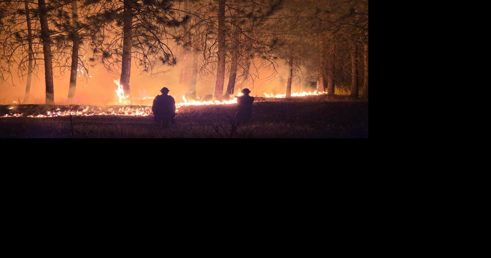 Fire crews quickly contain spot fires from large wildfires in Spokane County