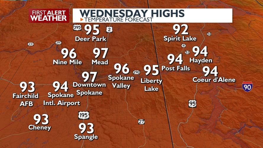 🌕Cool and calm Tuesday night, but we're jumping up into the mid 90s for ...