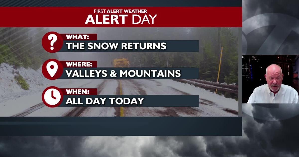 Weather Alert Day due to snow for the morning and heavy Mountain snow ...
