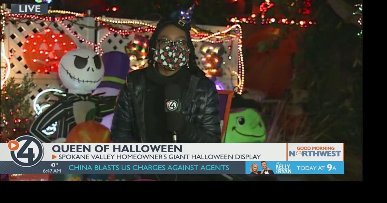 The Queen of Halloween Spokane Valley homeowner puts up giant