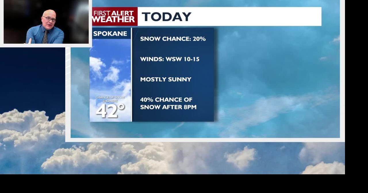 A chilly and mostly sunny Spokane Tuesday is here, with late snow ...