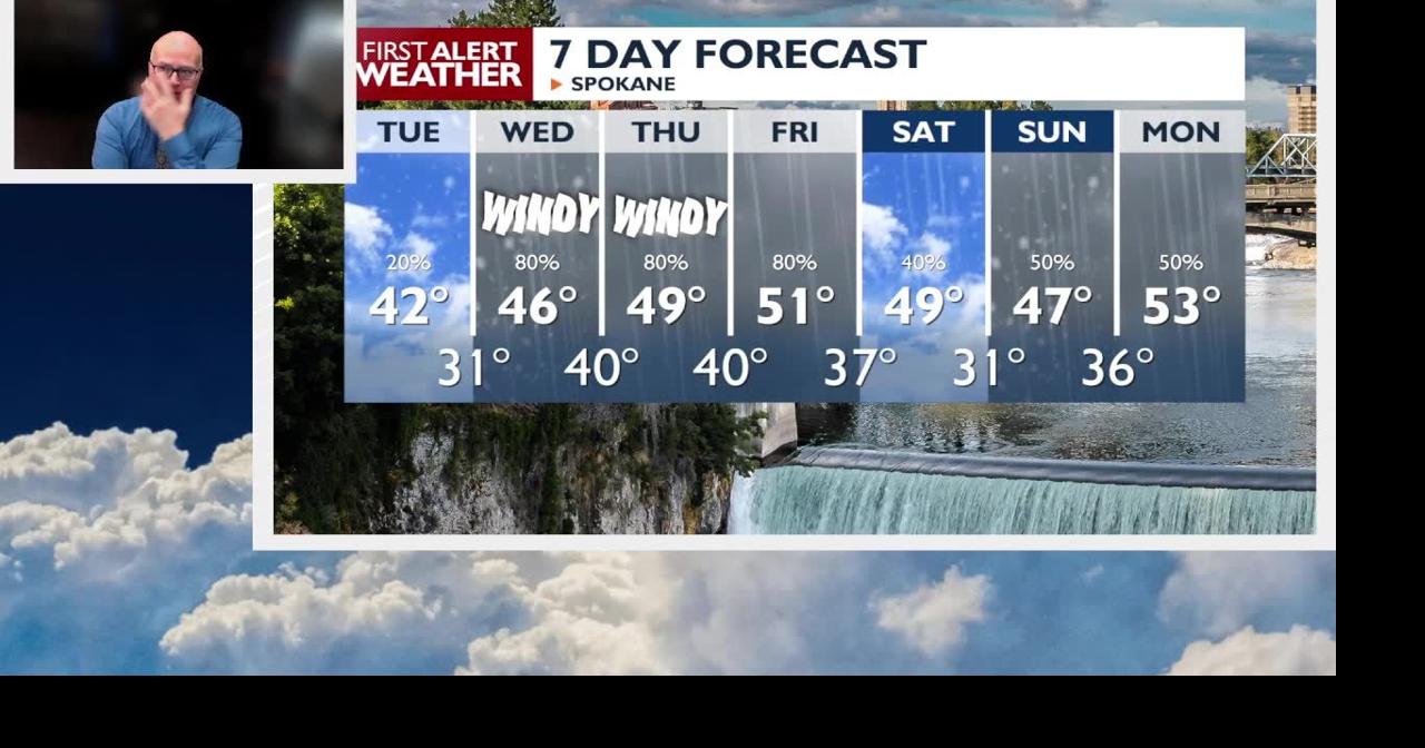 A mostly sunny Spokane Tuesday is on the way, with a good chance of ...