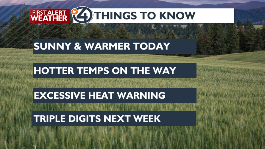 Dangerous heat moves in for next week with an Excessive Heat Warning ...