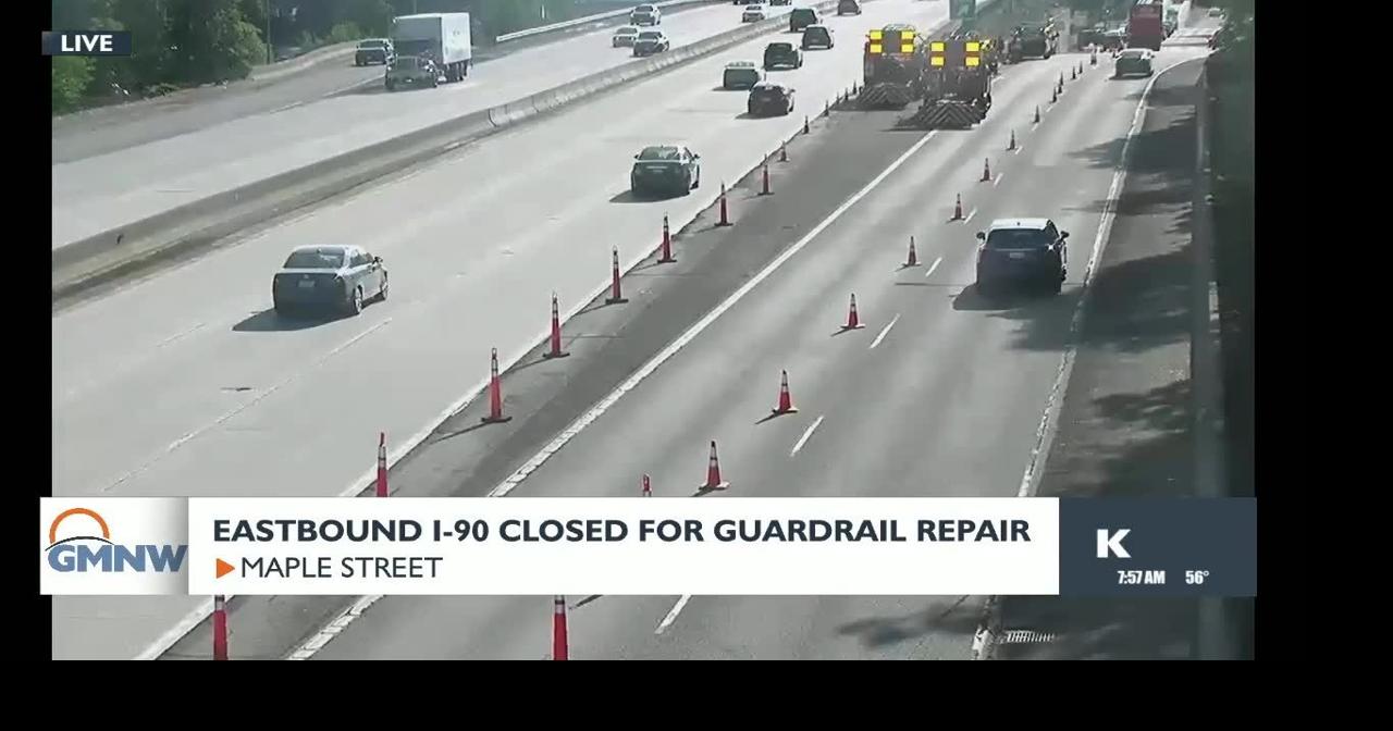 Maple Street off-ramp at EB I-90 closed for guardrail repair | Local ...