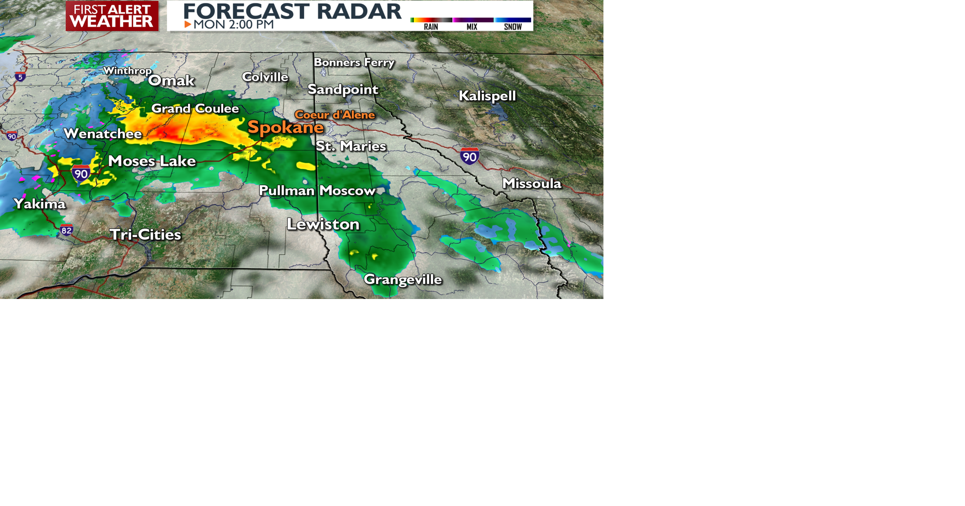 MON 2PM RADAR FORECAST.png | | kxly.com