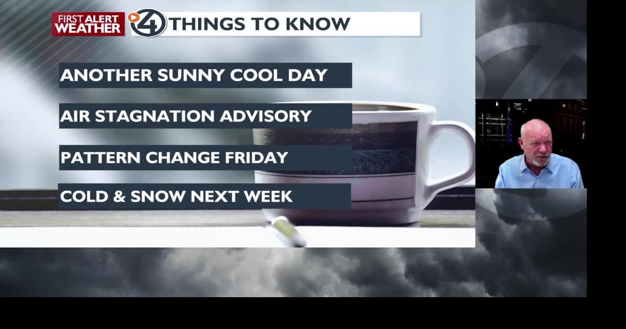 Sunny and cool continues through Thursday then some snow - Mark | News ...