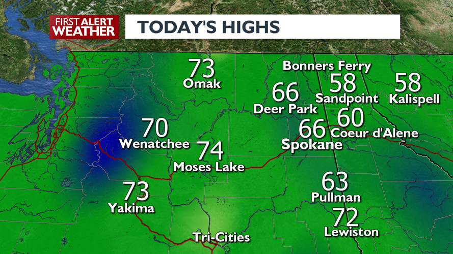 Cooler, Breezy with Sun & Clouds for Friday | Forecast | kxly.com