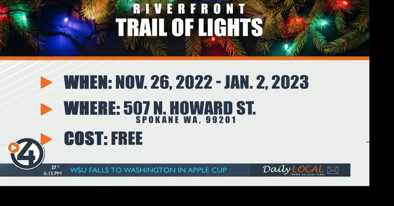 Riverfront Park Trail of Lights running through end of year Holidays